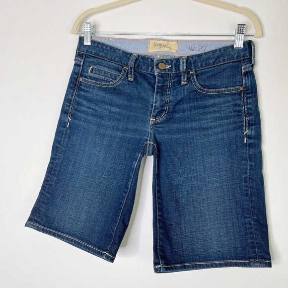 Anthropologie Holding Horses Denim Jean Shorts Womens Size 27 Midi Bermuda - Picture 5 of 11